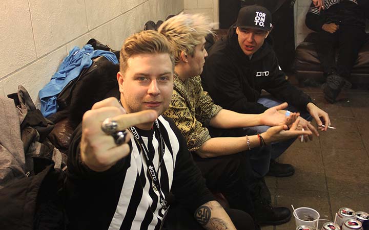 Down with Webster hanging out backstage