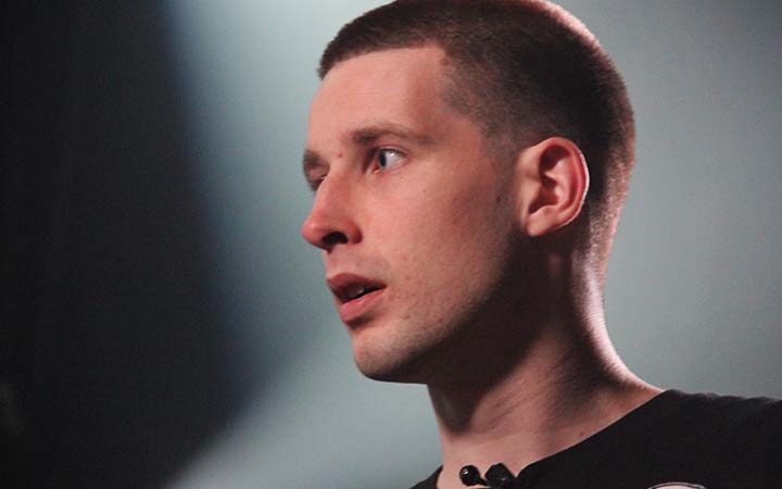 Charron during his battle at Blackout 4