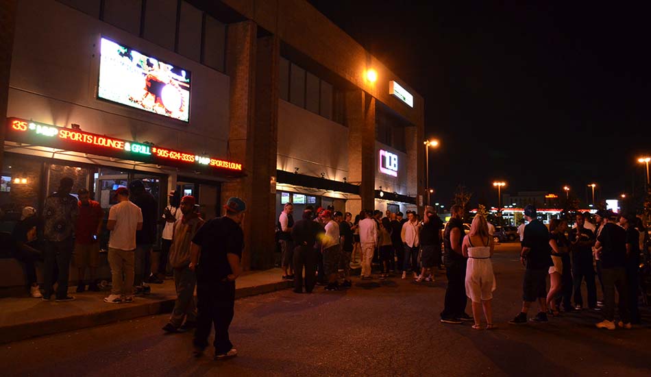 Outside the venue