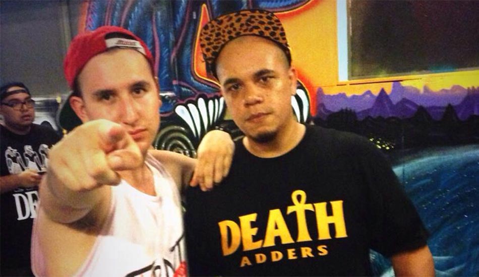 Madasa Mata and Ayem (right) at BOLA5 Day 1. Photo via Madasa.