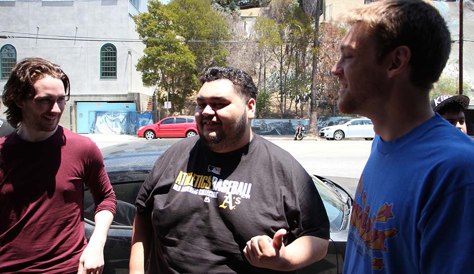 Shuffle-T, Esem and Carter Deems outside the venue.