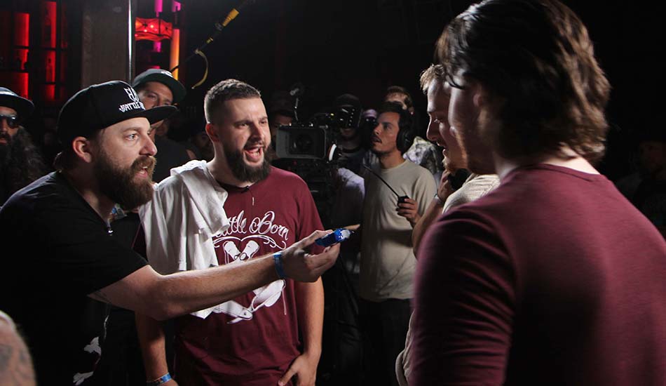 Caustic and Dirtbag Dan battle Shuffle-T and Marlo.